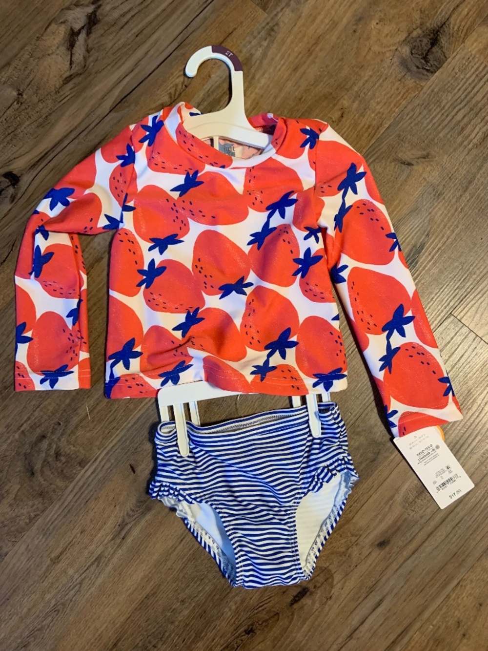 Girls Strawberry Swimsuit Size 2T